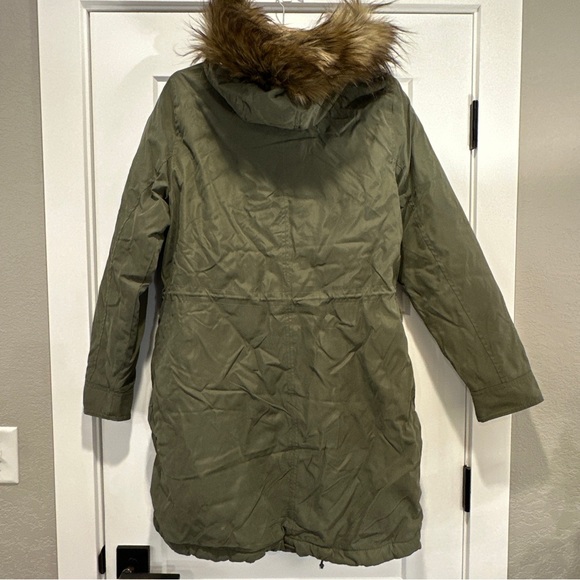 Abercrombie & Fitch Sherpa-Lined Military Parka Size Large - Picture 3 of 11